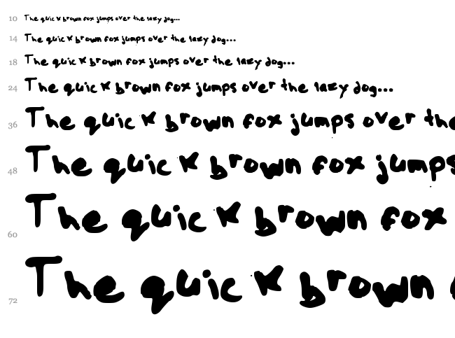 The Kool Font font waterfall